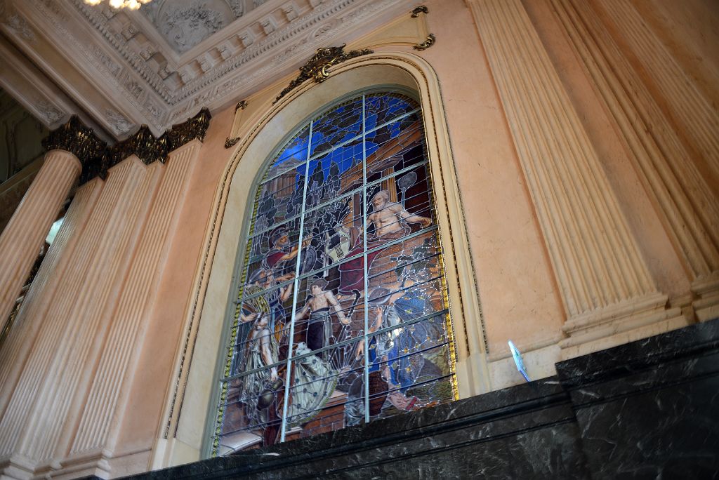 15 Large Stained Glass Window In Salon de Bustos Hall Of Busts Second Floor Teatro Colon Buenos Aires